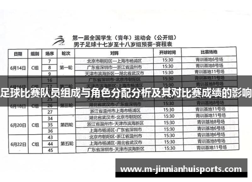 足球比赛队员组成与角色分配分析及其对比赛成绩的影响